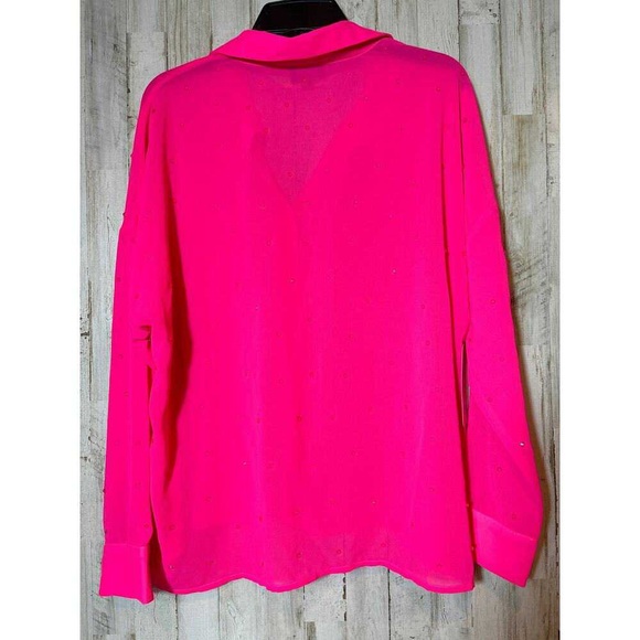 Vibrant Pink Button-Down Shirt - Picture 2 of 2